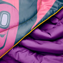 Rumpl Original Puffy Blanket - Crystal Worl - Eagle & Sun Original Puffy Blanket - Eagle & Sun - Ch’Áak’ ḴA G̱Agaan | Rumpl x Crystal Worl Printed Original