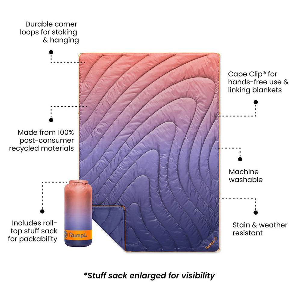Rumpl Original Puffy Blanket - Dusk Fade - Custom Original Puffy Blanket - Dusk Fade | Rumpl Blankets For Everywhere Printed Original