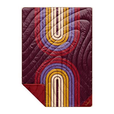 Rumpl Original Puffy Blanket - Fig Retro Reflection Original Puffy Blanket - Fig Retro Reflection | Rumpl Blankets For Everywhere Printed Original