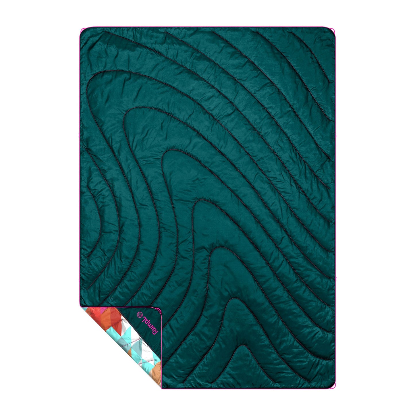 Rumpl Original Puffy Blanket - Geo Cool Geo Blankets | Rumpl Blankets For Everywhere Printed Original