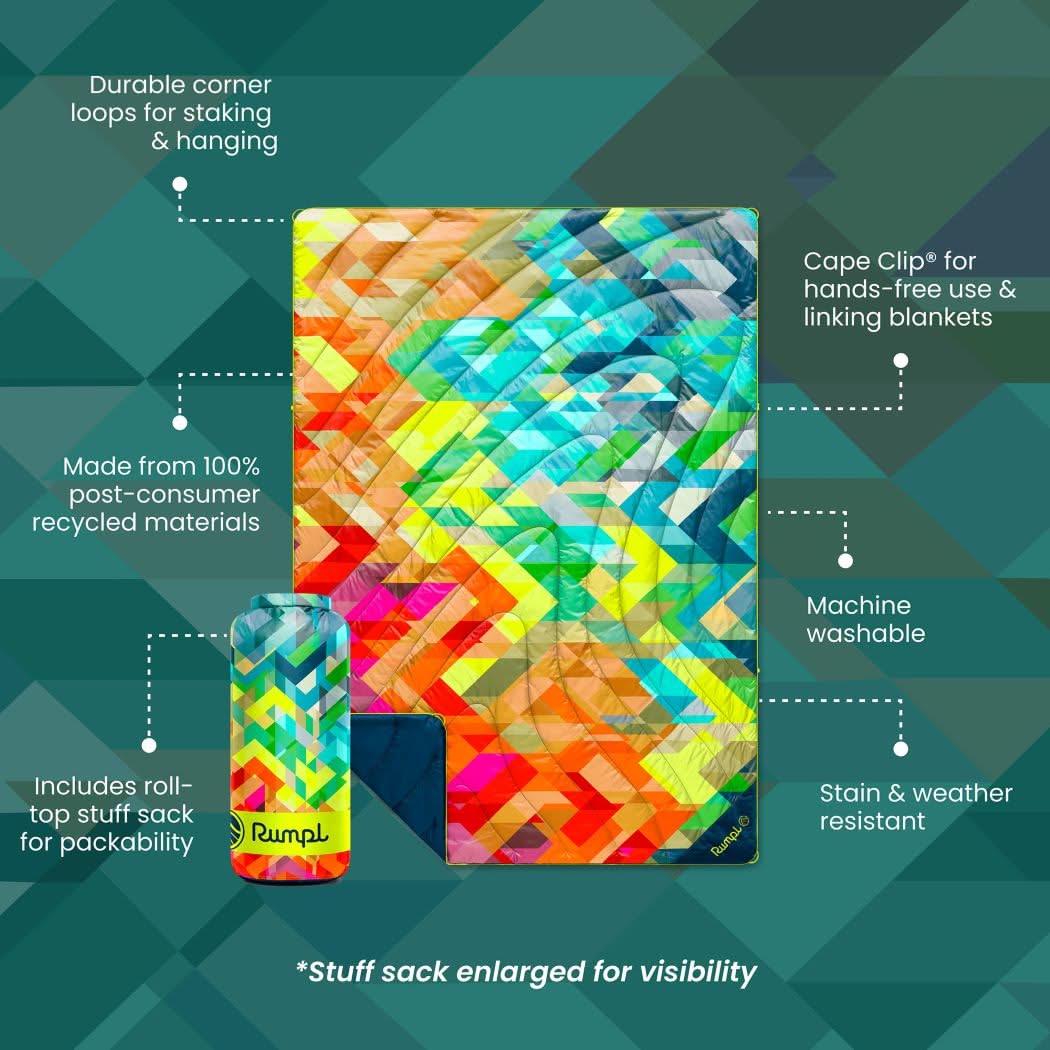 Original Puffy Blanket: Geo Fresh | Rumpl. Set. Go.