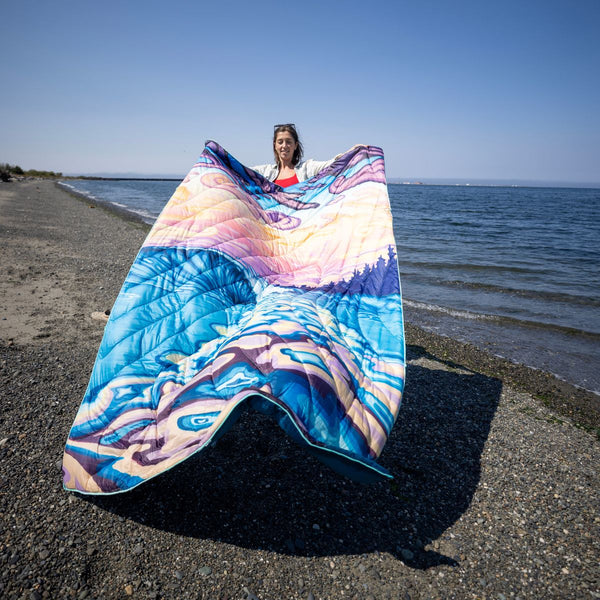 Original Puffy Blanket - Gianna Andrews - Tidal Reflections
