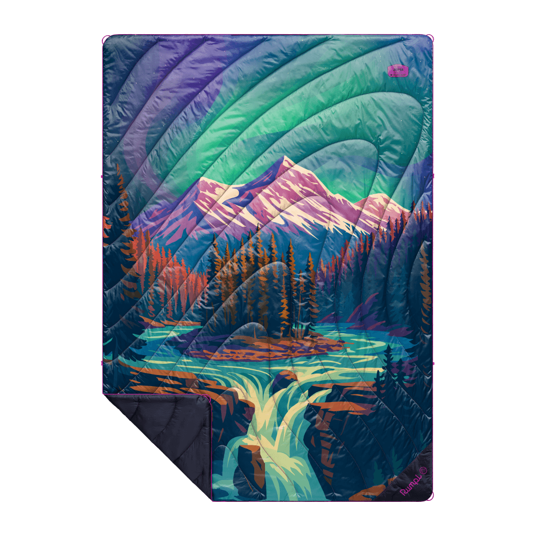Rumpl Original Puffy Blanket - Jasper National Park Original Puffy Blanket - Jasper National Park | Rumpl Blankets For Everywhere Printed Original