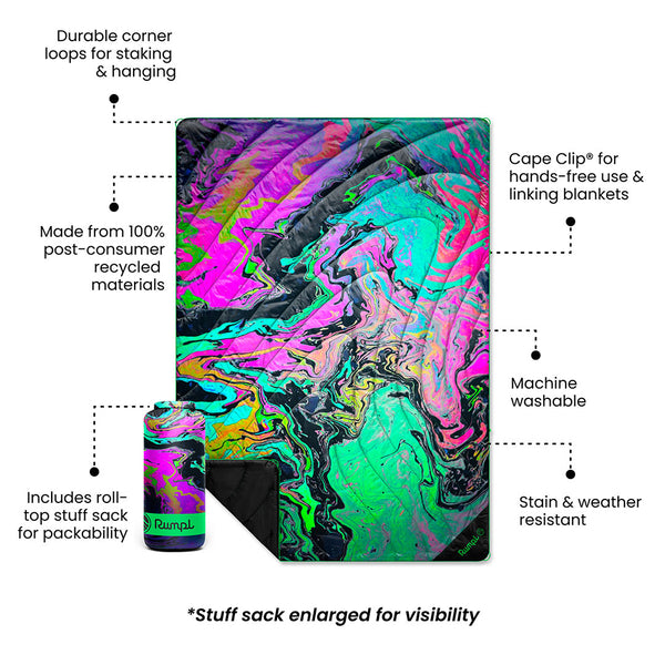 Original Puffy Blanket - Liquid Neon