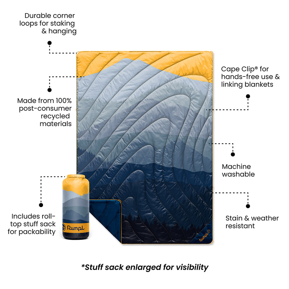 Rumpl Original Puffy Blanket - Lookout Mountain Fade Original Puffy Blanket - Lookout Mountain Fade | Rumpl Blankets For Everywhere Printed Original