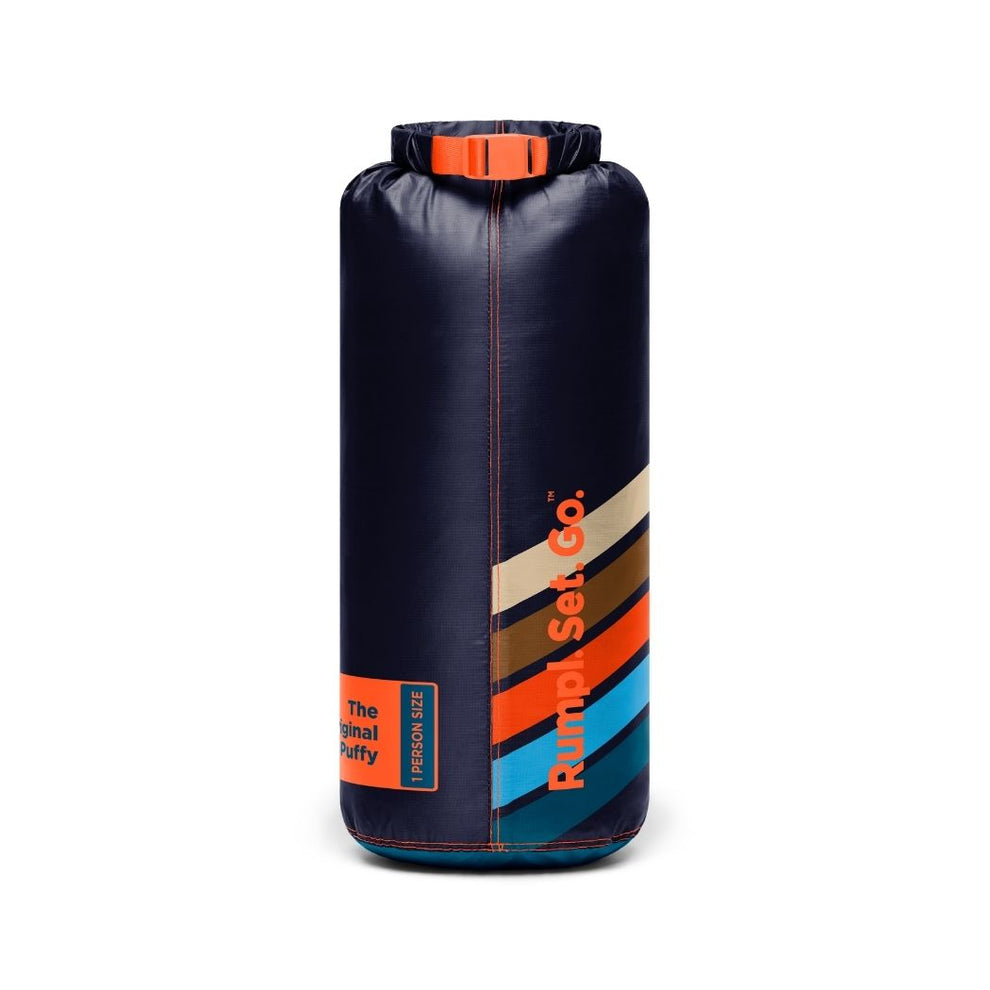 Rumpl Original Puffy Blanket - Midnight Retro Stripes Original Puffy Blanket - Midnight Retro Stripes | Rumpl Blankets For Everywhere Printed Original