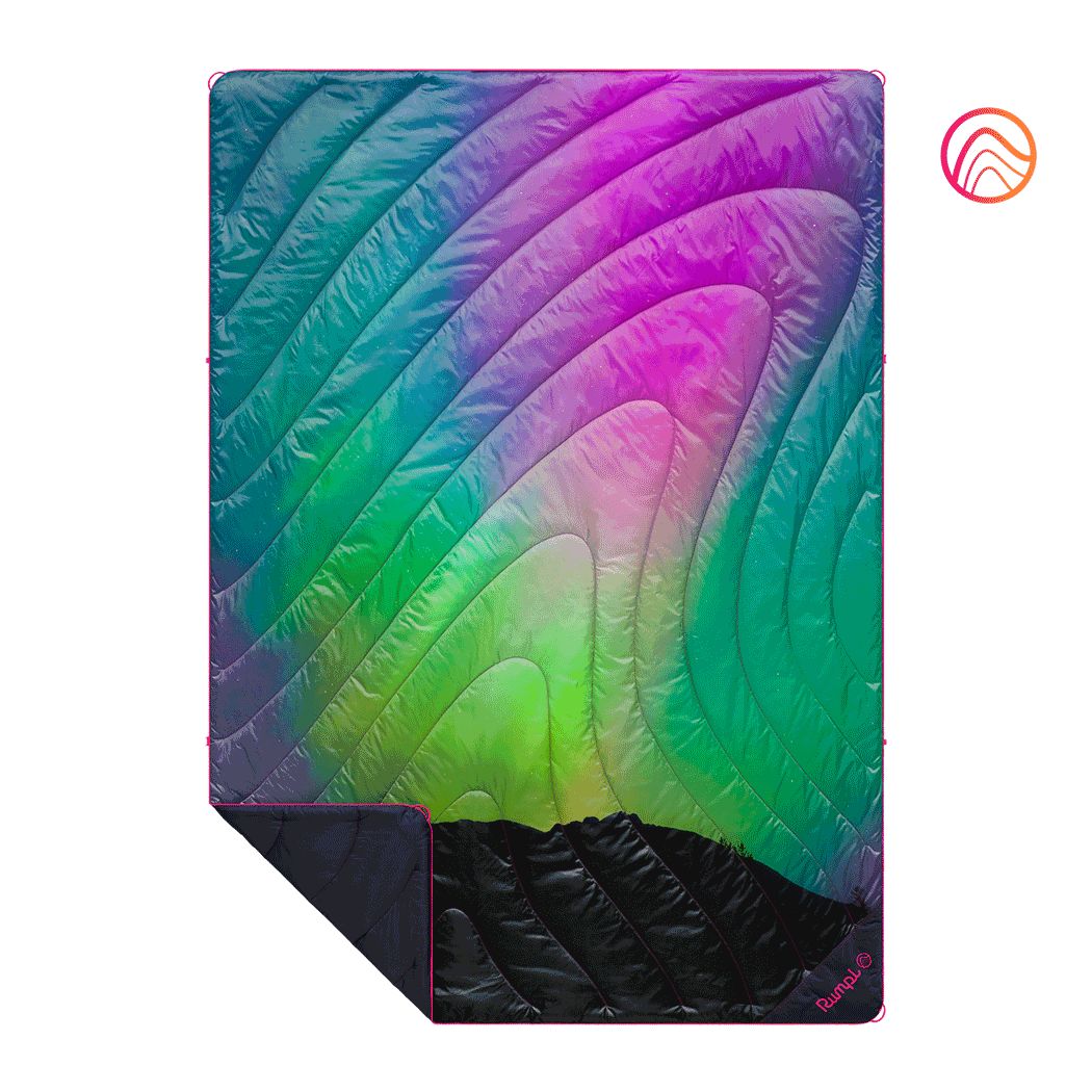 Rumpl Original Puffy Blanket  - Northern Lights -  Custom Original Puffy Blanket  - Northern Lights  | Rumpl Blankets For Everywhere Printed Original