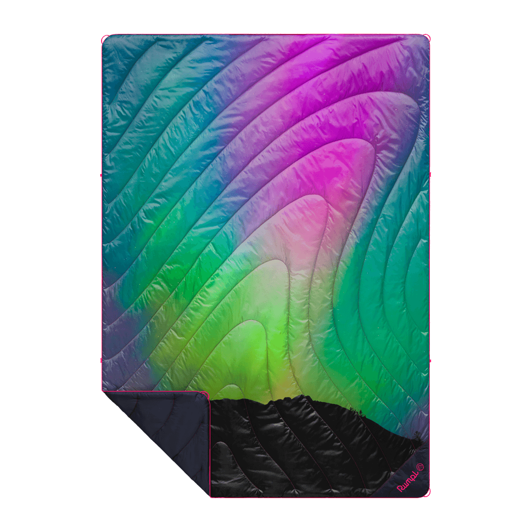 Rumpl Original Puffy Blanket in Northern Lights print