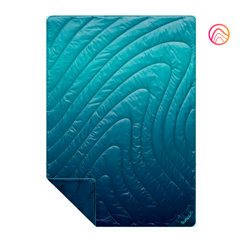Rumpl Original Puffy Blanket - Ocean Fade - Custom Original Puffy Blanket - Ocean Fade| Rumpl Blankets For Everywhere Printed Original