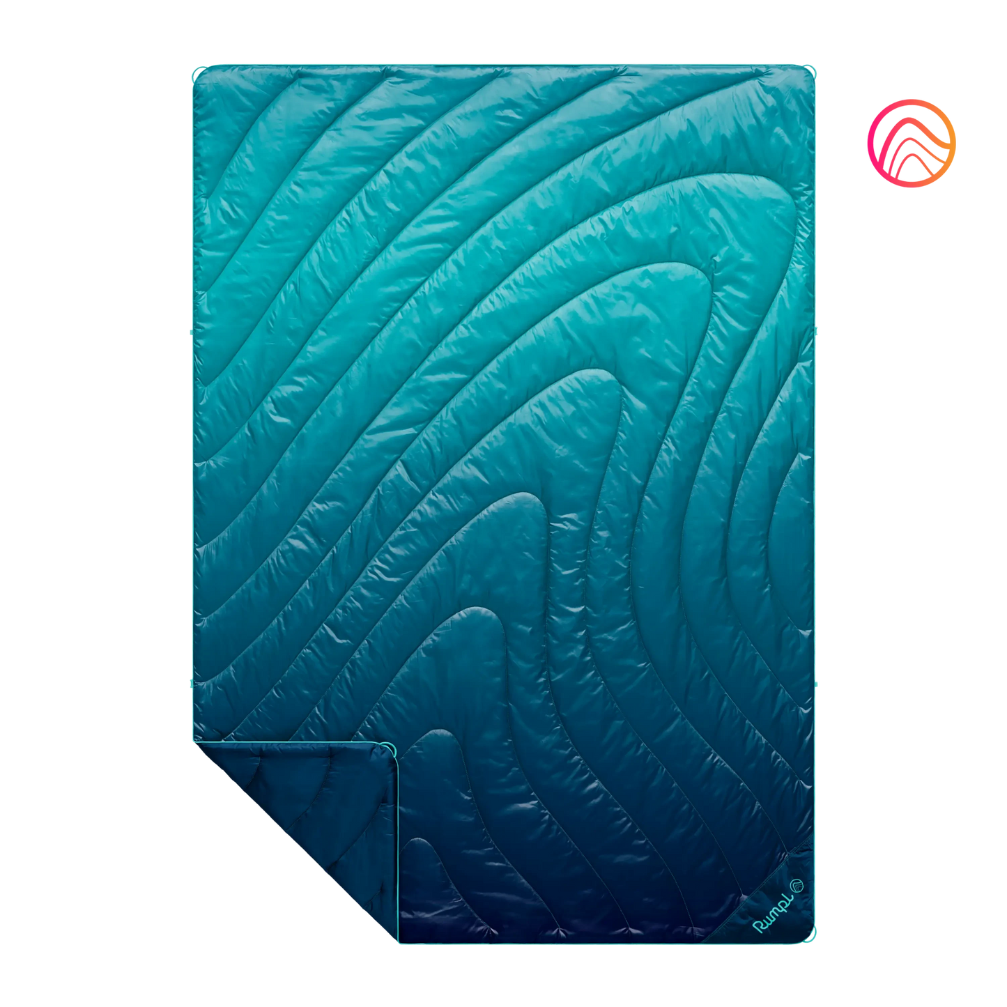Rumpl Original Puffy Blanket - Ocean Fade - Custom Original Puffy Blanket - Ocean Fade| Rumpl Blankets For Everywhere Printed Original