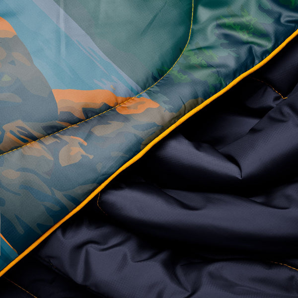 Rumpl Original Puffy Blanket  - Pacific Rim National Park Original Puffy - Pacific Rim National Park | Rumpl Blankets For Everywhere Printed Original