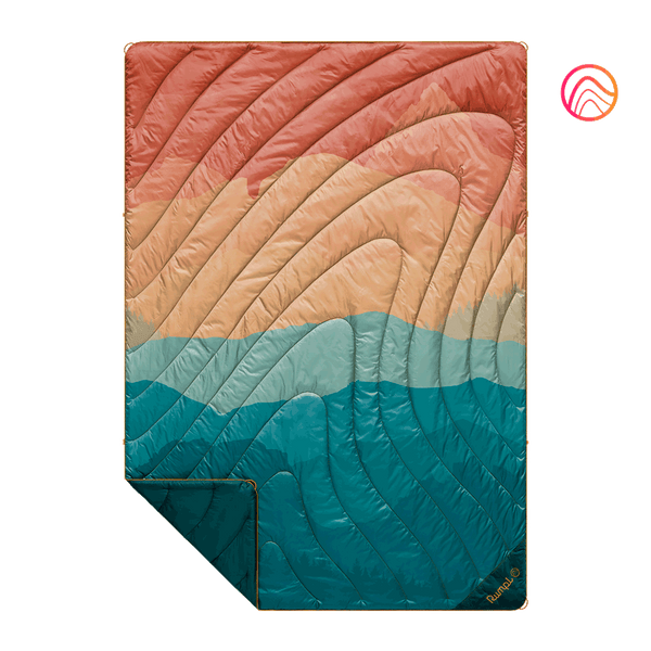 Rumpl Original Puffy Blanket - Rocky Mountain Sunset Fade - Custom Original Puffy Blanket - Rocky Mountain Sunset Fade | Rumpl Blankets Printed Original