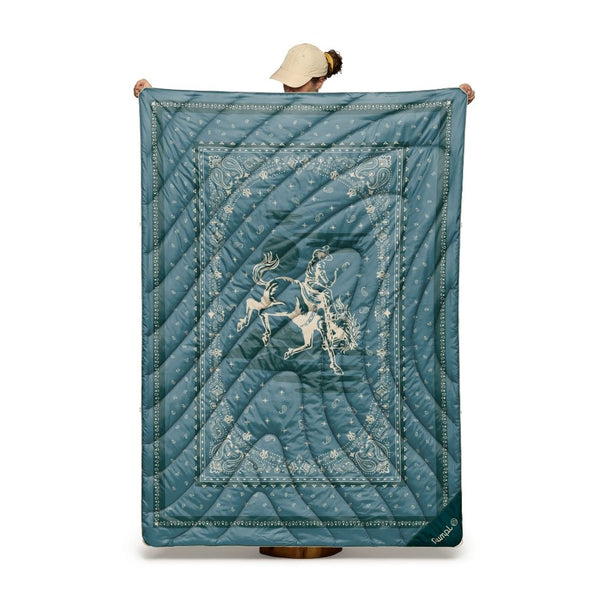 Rumpl Original Puffy Blanket - Sage Bronco Bandana Original Puffy Blanket - Sage Bronco Bandana | Rumpl Blankets For Everywhere Printed Original