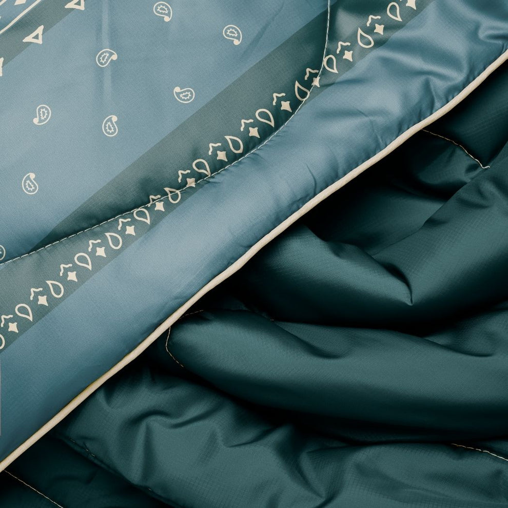 Rumpl Original Puffy Blanket - Sage Bronco Bandana Original Puffy Blanket - Sage Bronco Bandana | Rumpl Blankets For Everywhere Printed Original