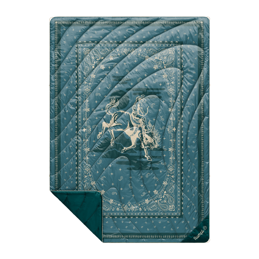 Rumpl Original Puffy Blanket - Sage Bronco Bandana Original Puffy Blanket - Sage Bronco Bandana | Rumpl Blankets For Everywhere Printed Original