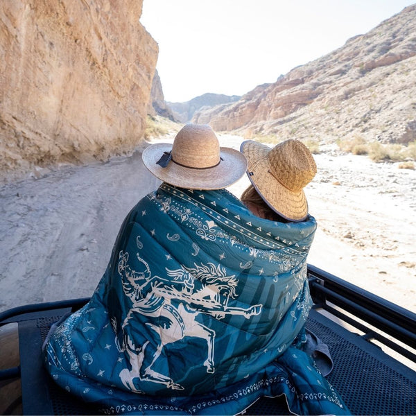 Rumpl Original Puffy Blanket - Sage Bronco Bandana Original Puffy Blanket - Sage Bronco Bandana | Rumpl Blankets For Everywhere Printed Original