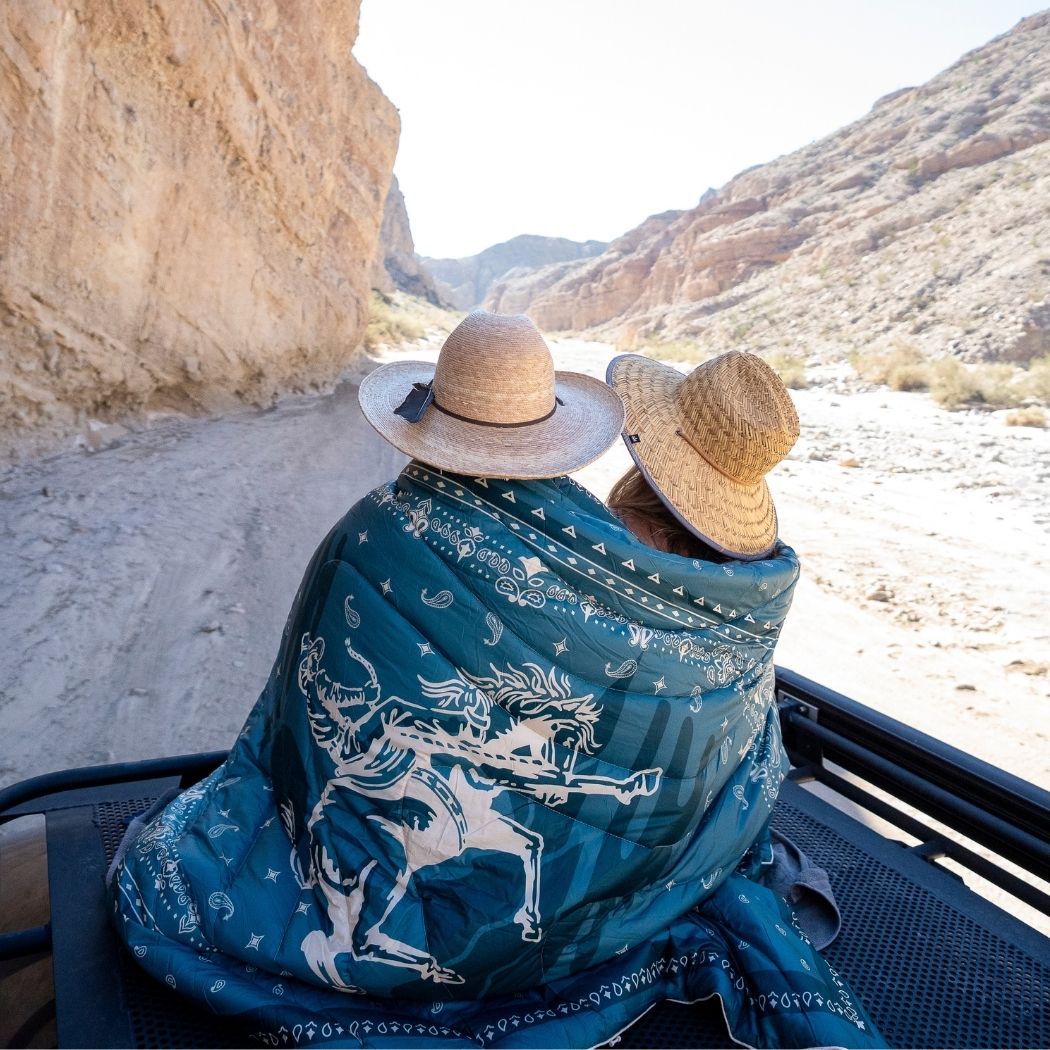 Rumpl Original Puffy Blanket - Sage Bronco Bandana Original Puffy Blanket - Sage Bronco Bandana | Rumpl Blankets For Everywhere Printed Original