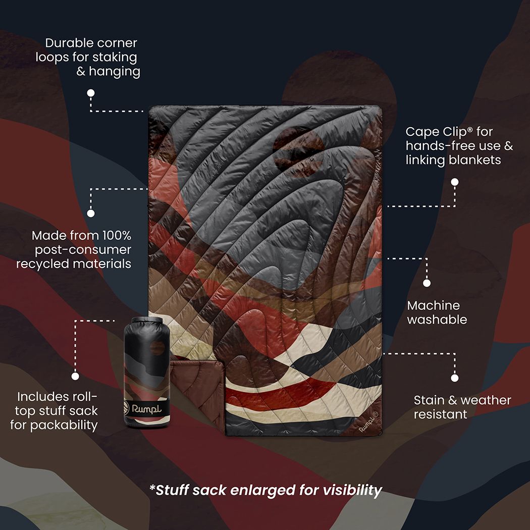 Rumpl Original Puffy Blanket - Valley Shadow Original Puffy Blanket - Valley Shadow | Rumpl Blankets For Everywhere Printed Original