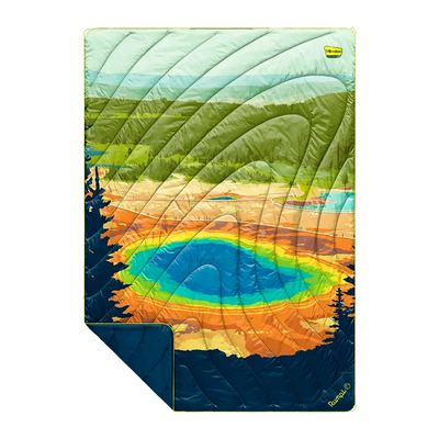 Rumpl Original Puffy Blanket - Yellowstone National Park Yellowstone National Park Blanket | Rumpl Blankets For Everywhere Printed Original