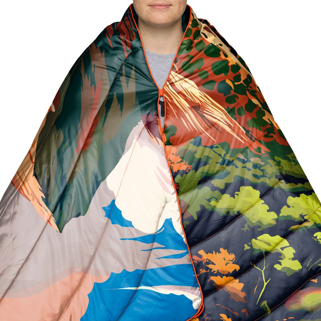 Rumpl Original Puffy Blanket - Zion National Park Zion National Park Blanket | Rumpl Outdoor Blankets Printed Original