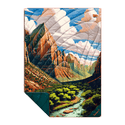 Rumpl Original Puffy Blanket - Zion National Park Zion National Park Blanket | Rumpl Outdoor Blankets Printed Original