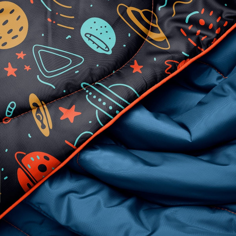 Rumpl Original Puffy Throw Blanket - Bedtime Space Doodles Original Puffy Throw Blanket - Bedtime Space Doodles | Rumpl Blankets For Everywhere Printed Original