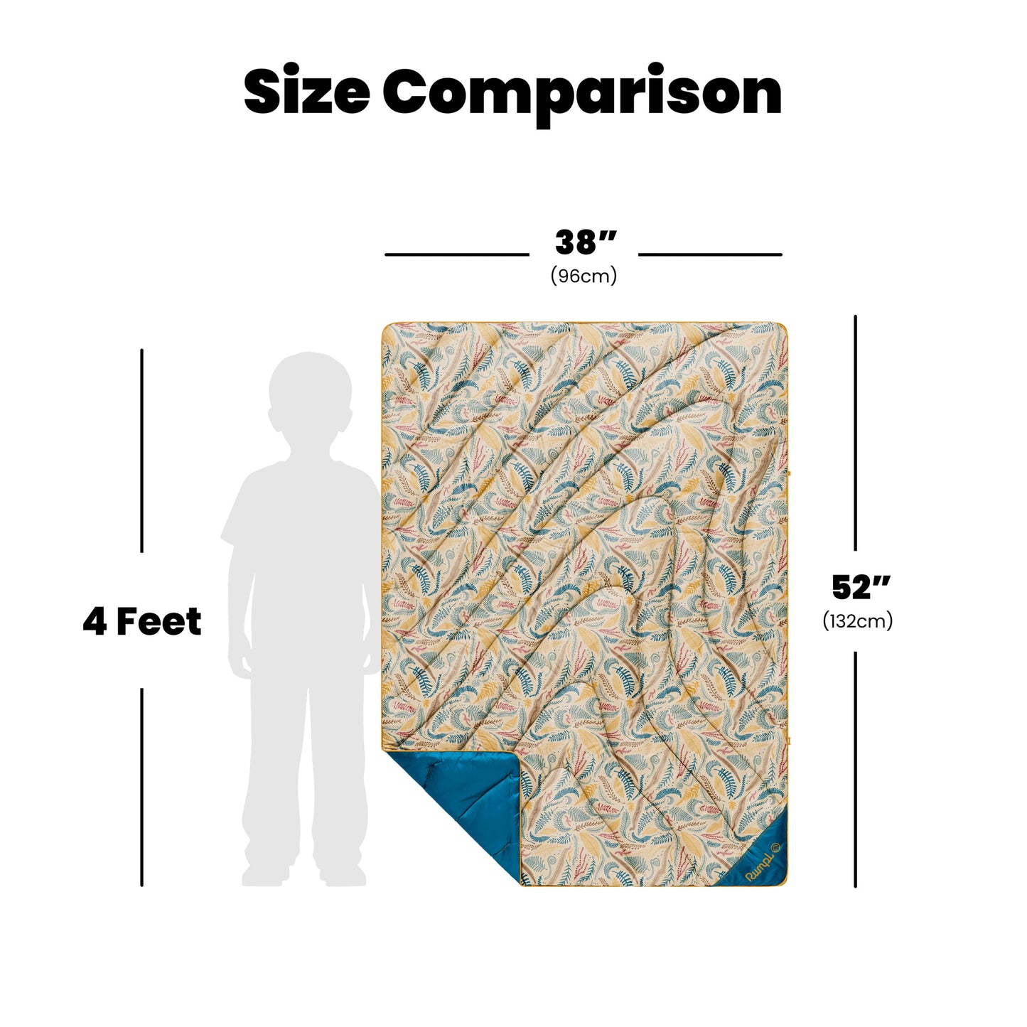 Rumpl Original Puffy Throw Blanket - Mustard Fern Original Puffy Throw Blanket - Mustard Fern | Rumpl Blankets For Everywhere Printed Original