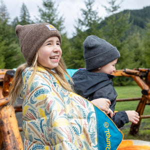 Original Puffy Throw Blanket - Mustard Fern