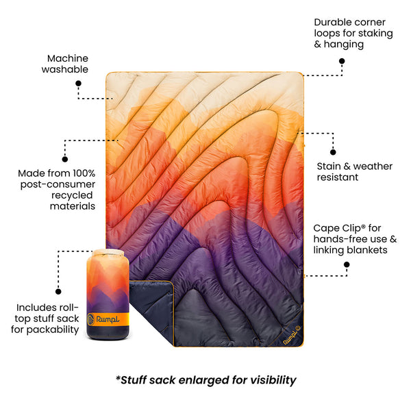 Rumpl Original Puffy Throw Blanket - Watercolor Glow Original Puffy Throw Blanket - Watercolor Glow | Rumpl Blankets For Everywhere Printed Original