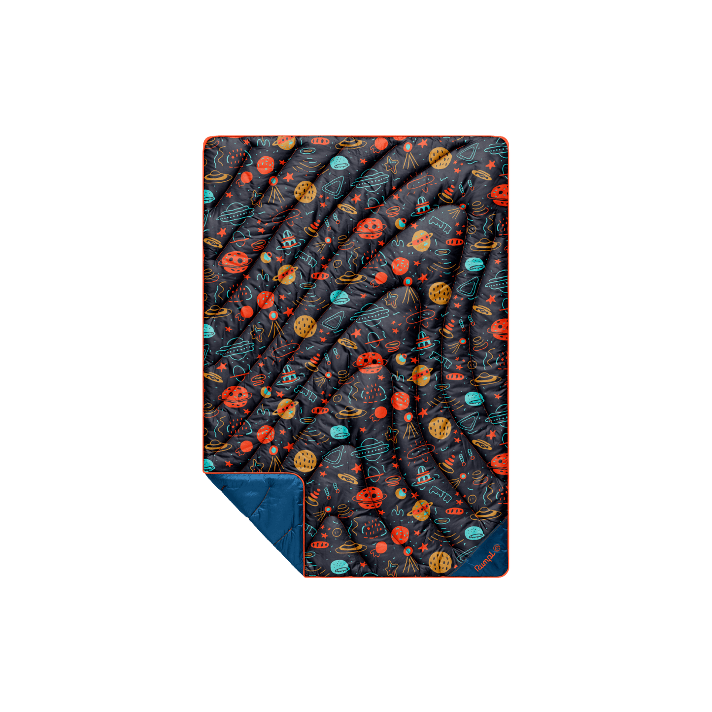 Rumpl Original Puffy Mini Blanket - Bedtime Space Doodles Original Puffy Mini Blanket - Bedtime Space Doodles | Rumpl Blankets For Everywhere Printed Original