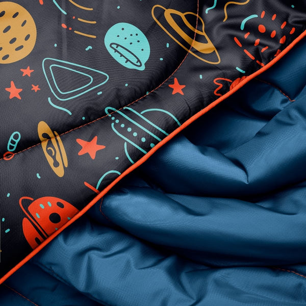 Rumpl Original Puffy Mini Blanket - Bedtime Space Doodles Original Puffy Mini Blanket - Bedtime Space Doodles | Rumpl Blankets For Everywhere Printed Original