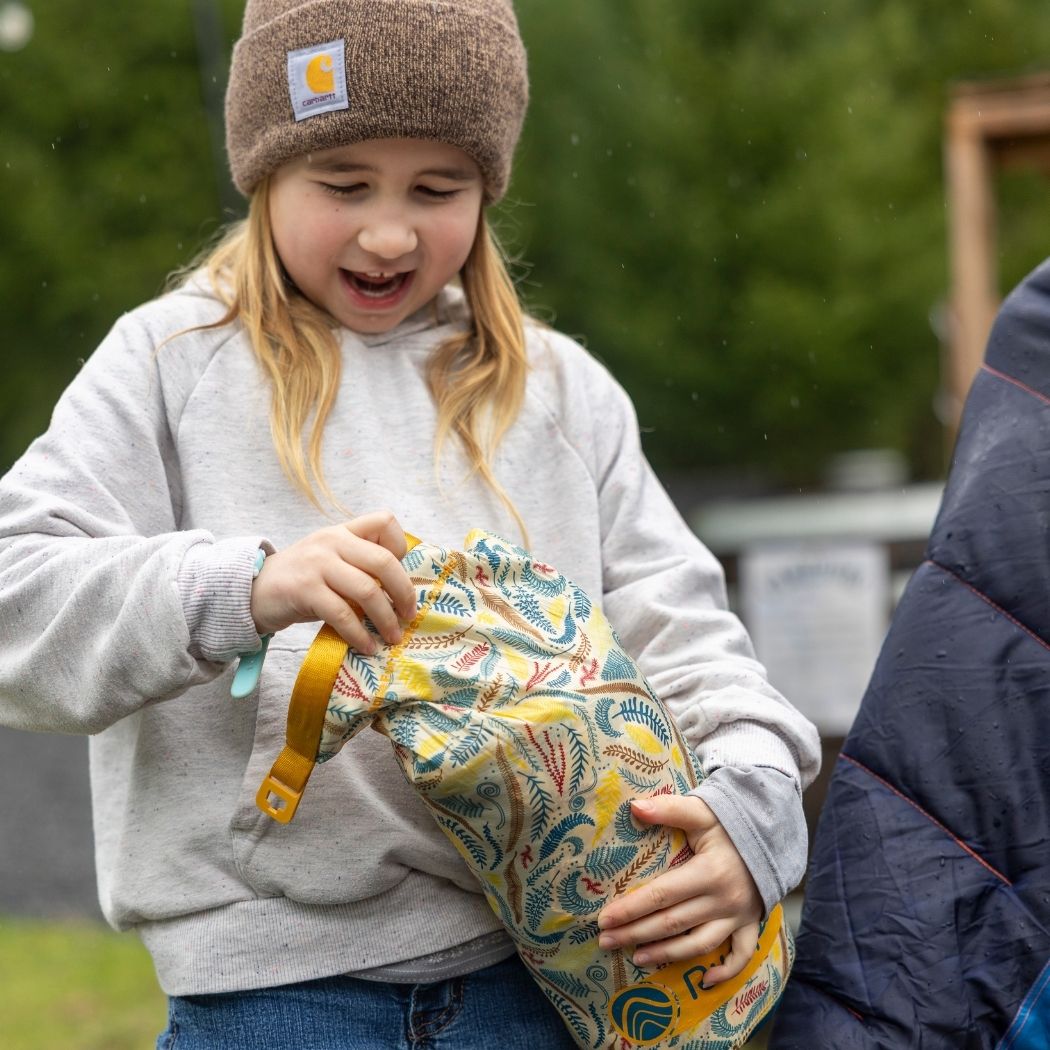 Original Puffy Mini Blanket: Mustard Fern | Rumpl. Set. Go.