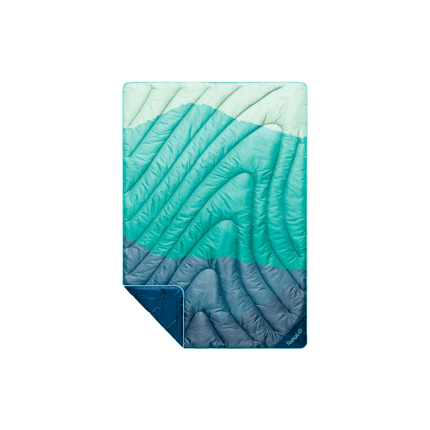 Rumpl Original Puffy Mini Blanket - Seascape Ridge Mountains Original Puffy Mini Blanket - Seascape Ridge Mountains | Rumpl Blankets For Everywhere Printed Original
