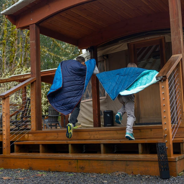 Rumpl Original Puffy Mini Blanket - Seascape Ridge Mountains Original Puffy Mini Blanket - Seascape Ridge Mountains | Rumpl Blankets For Everywhere Printed Original