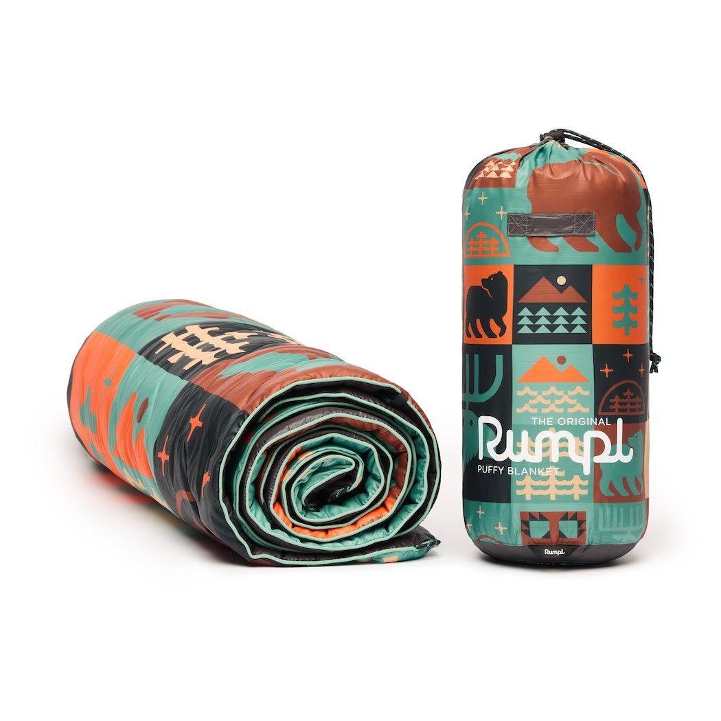 Rumpl Original Puffy Blanket - Forest Cabin Printed Original