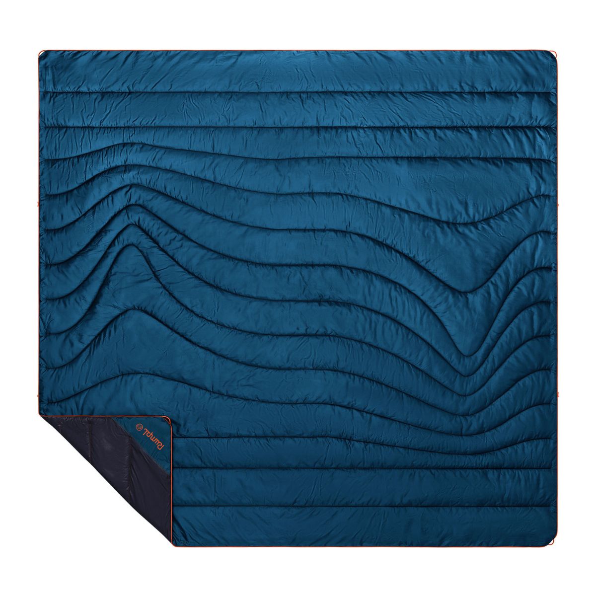 Original Puffy Blanket - Midnight Retro Stripes