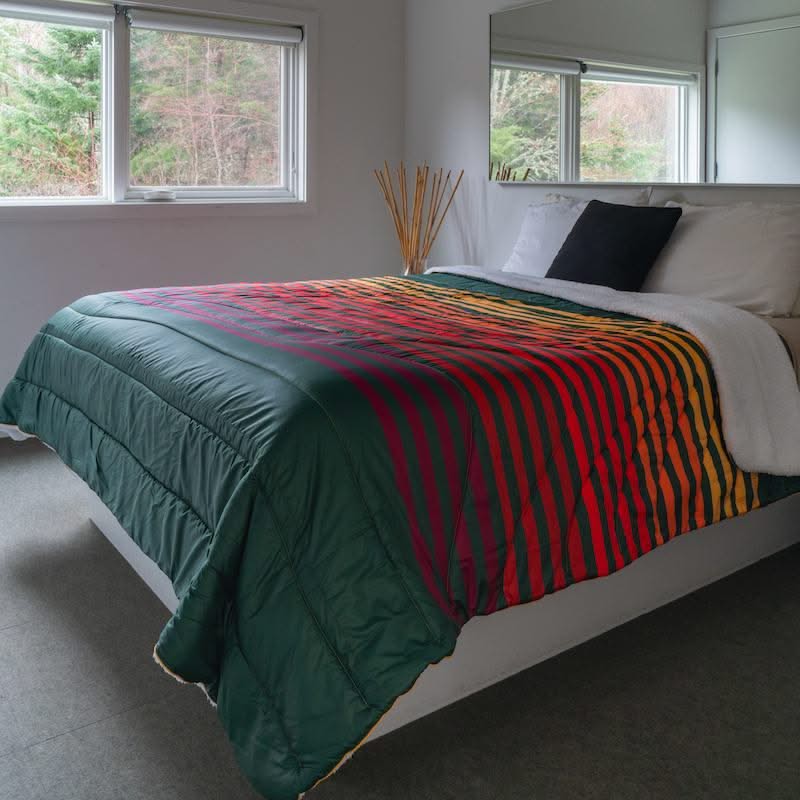 Rumpl Sherpa Puffy 2 Person Blanket - Forest Rays Sherpa Puffy 2 Person Blanket - Forest Rays | Rumpl Blankets Printed Sherpa Puffy