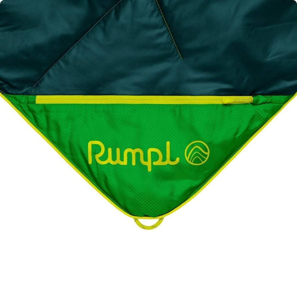 Rumpl Original Puffy Blanket - Warm, Water-Resistant Camping Blanket With 100% Recycled Synthetic Insulation, 52"x75", Original Puffy V2, Rocky Mountain Sunset Fade - View #4