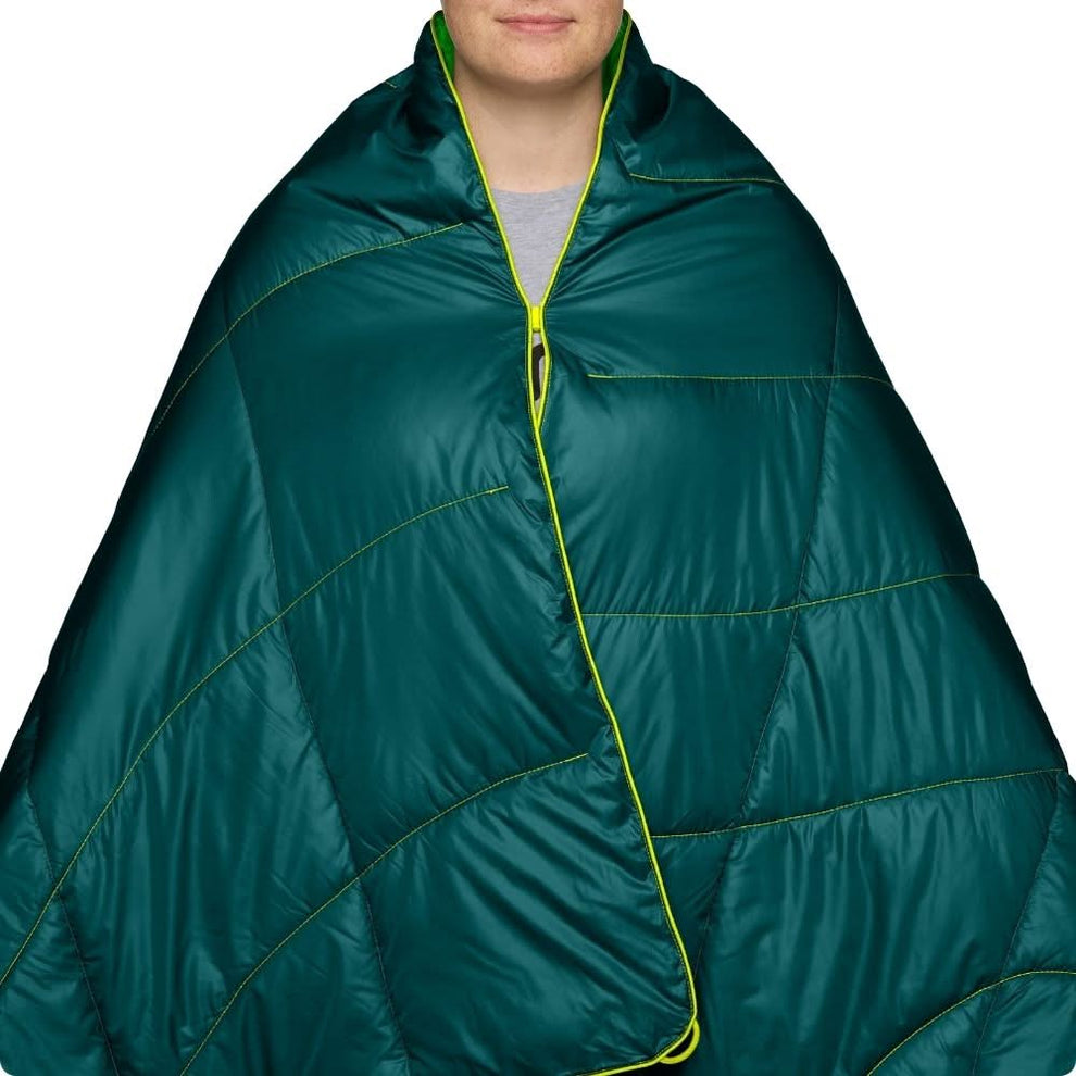 Rumpl Original Puffy Blanket - Warm, Water-Resistant Camping Blanket With 100% Recycled Synthetic Insulation, 52"x75", Original Puffy V2, Rocky Mountain Sunset Fade - View #6