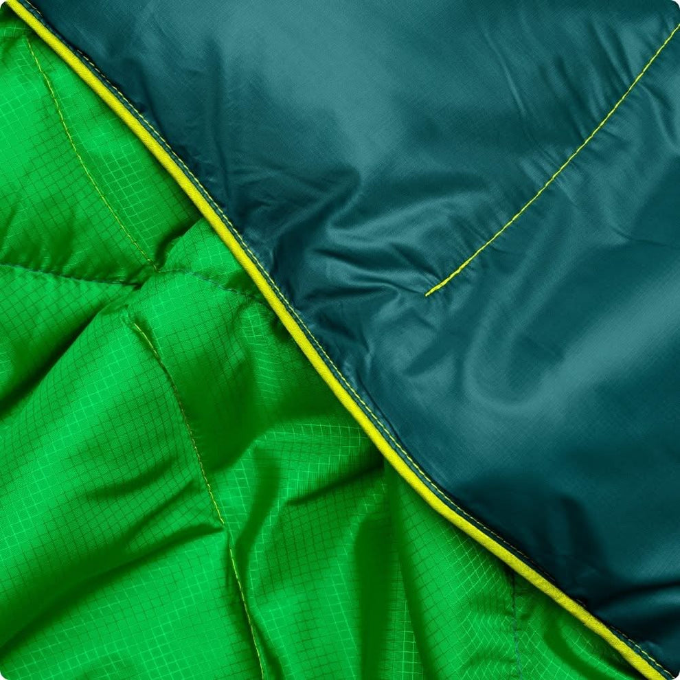 Rumpl Original Puffy Blanket - Warm, Water-Resistant Camping Blanket With 100% Recycled Synthetic Insulation, 52"x75", Original Puffy V2, Rocky Mountain Sunset Fade - View #9