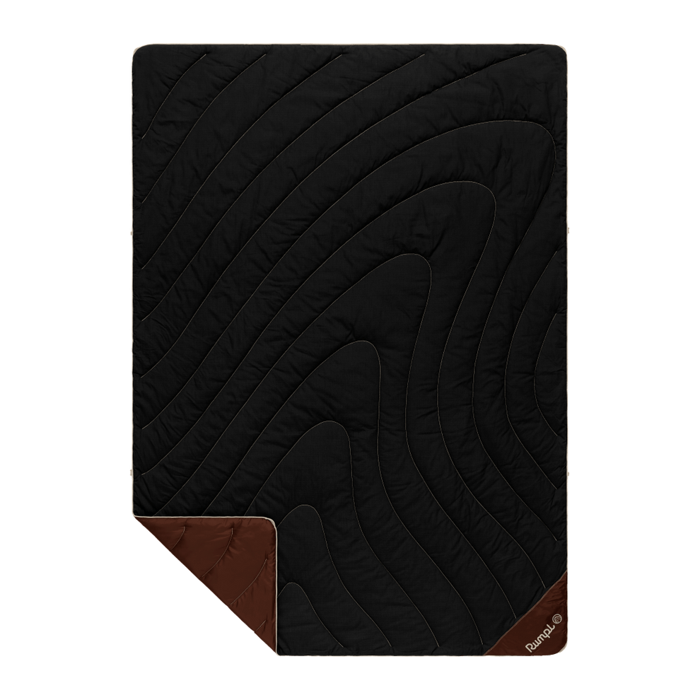 Rumpl Campfire Puffy Blanket - Black Mocha Campfire Puffy Blanket - Black Mocha | Rumpl Blankets For Everywhere Solid Campfire Puffy