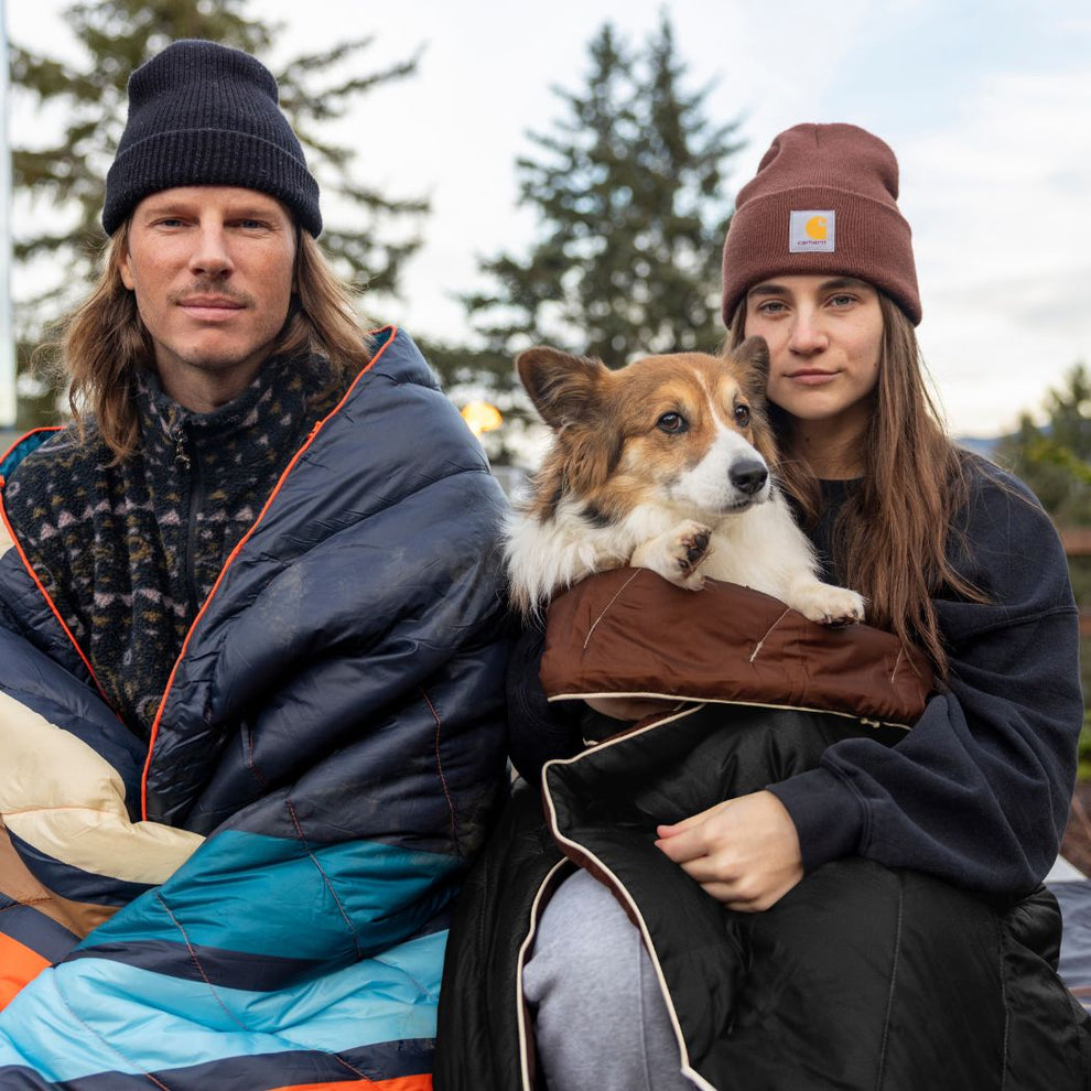Rumpl Campfire Puffy Blanket - Black Mocha Campfire Puffy Blanket - Black Mocha | Rumpl Blankets For Everywhere Solid Campfire Puffy