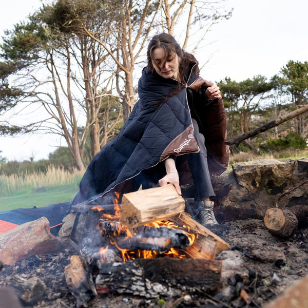 Rumpl Campfire Puffy Blanket - Black Mocha Campfire Puffy Blanket - Black Mocha | Rumpl Blankets For Everywhere Solid Campfire Puffy