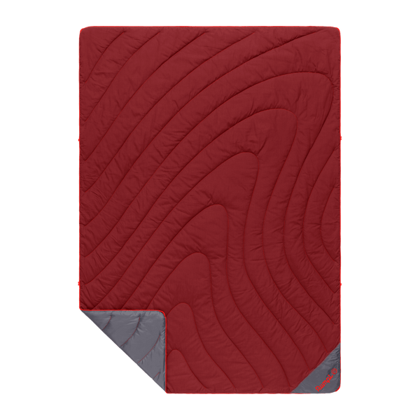 Campfire Puffy Blanket: Cherry Charcoal | Rumpl. Set. Go. Campfire Puffy Blanket: Cherry Charcoal | Rumpl. Set. Go.