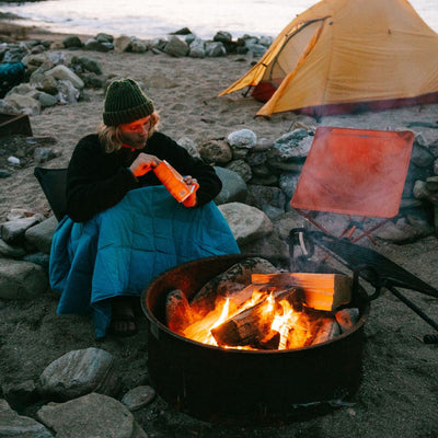 Rumpl Campfire Puffy Blanket - Sage Navy Campfire Puffy Blanket - Sage Navy | Rumpl Blankets For Everywhere Solid Campfire Puffy