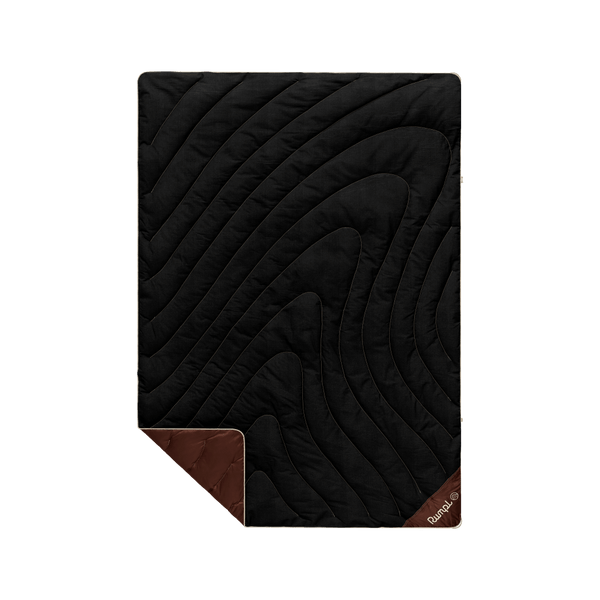 Rumpl Campfire Puffy Throw Blanket - Black Mocha Campfire Puffy Throw Blanket - Black Mocha | Rumpl Blankets For Everywhere Solid Campfire Puffy