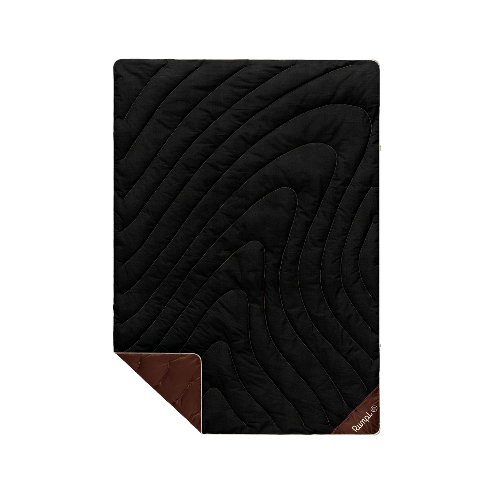 Rumpl Campfire Puffy Throw Blanket - Black Mocha Campfire Puffy Throw Blanket - Black Mocha | Rumpl Blankets For Everywhere Solid Campfire Puffy