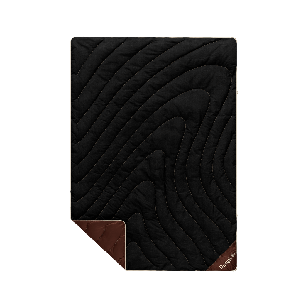 Rumpl Campfire Puffy Throw Blanket - Black Mocha Campfire Puffy Throw Blanket - Black Mocha | Rumpl Blankets For Everywhere Solid Campfire Puffy