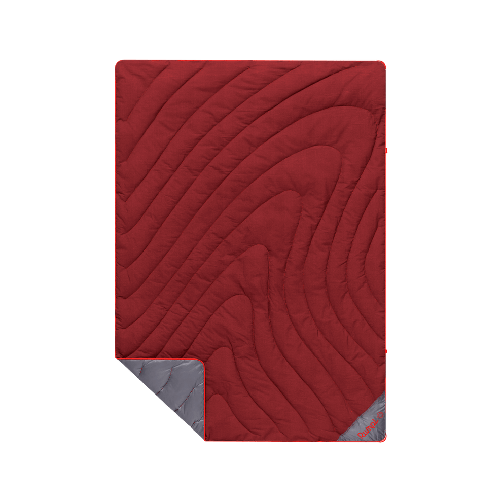 Rumpl Campfire Puffy Throw Blanket - Cherry Charcoal Campfire Puffy Throw Blanket - Cherry Charcoal | Rumpl Blankets For Everywhere Solid Campfire Puffy