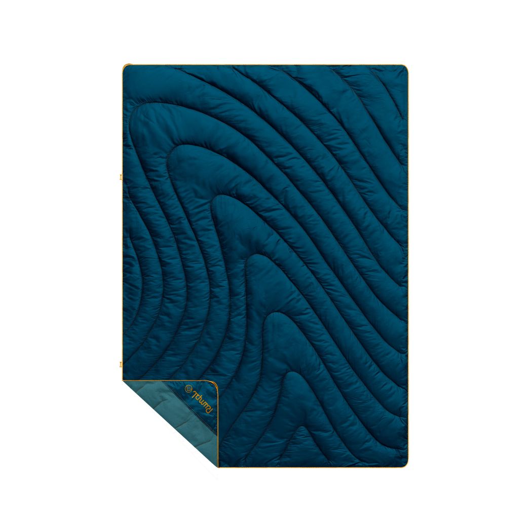 Campfire Puffy Blanket - Sage Navy